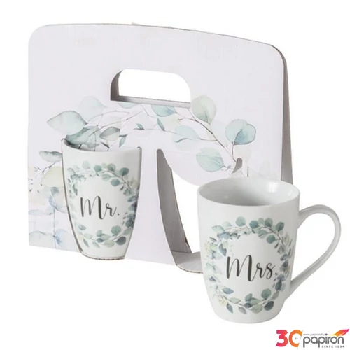 Bögre porcelán szett 330 ml Mr. and Mrs. 