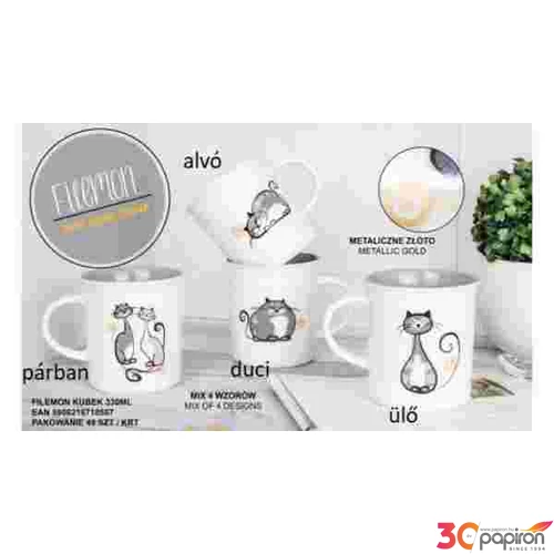 Bögre Porcelán 330ml 