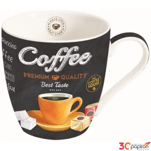 Bögre Porcelán 3,5dl It's Coffee Time Orange dobozban
