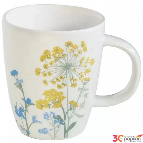 Bögre Porcelán 3,5dl Mille Fleurs Yellow dobozban