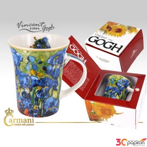 Bögre porcelán 350ml dobozban  Van Gogh: Íriszek