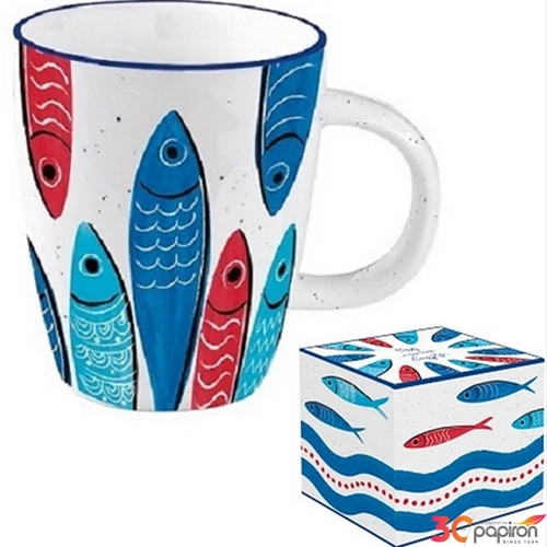 Bögre Porcelán 3,5dl Sardine's Party dobozban