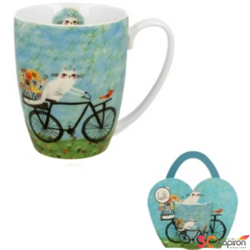 Bögre porcelán 350ml díszcsomagolásban, Bicycle 