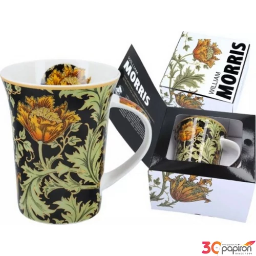 Bögre porcelán 350ml William Morris, dobozban