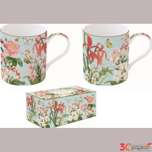 Bögre Porcelán 3,5dl Botanic Garden 2db-os dobozban