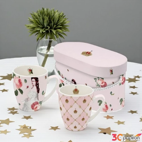 Bögre porcelán 3,5dl dobozban, 2db-os, Sisi and Vienna