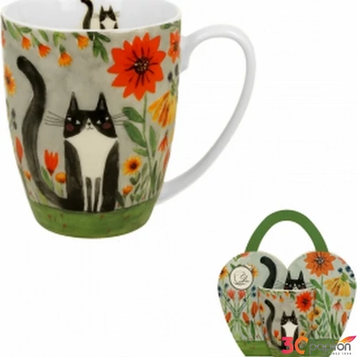 Bögre Porcelán 3,5dl díszcsomagolásban, Cat's Wordl -Me dobozban