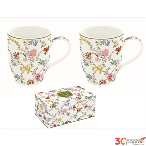 Bögre Porcelán 3,5dl Garden Dreams 2db-os dobozban