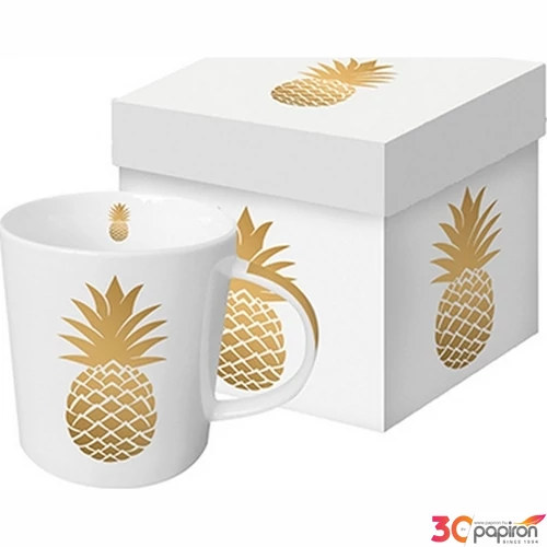 Bögre Porcelán 3,5dl Godl en Pineapple dobozban