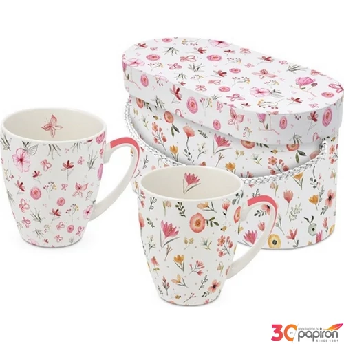 Bögre Porcelán 3,5dl Oh Happy Day 2db-os dobozban