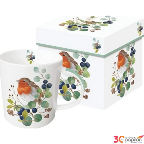 Bögre Porcelán 3,5dl Oiseau sur Branche dobozban