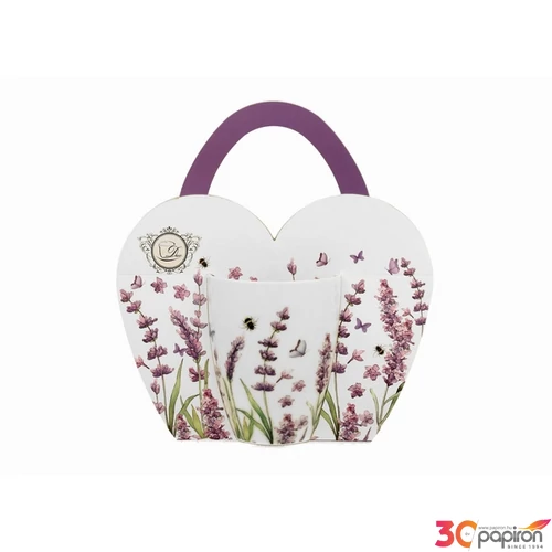 Bögre Porcelán 3,6dl díszcsomagolásban, Classic Lavende dobozban