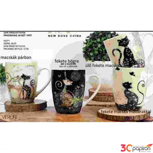 Bögre Porcelán 360ml 