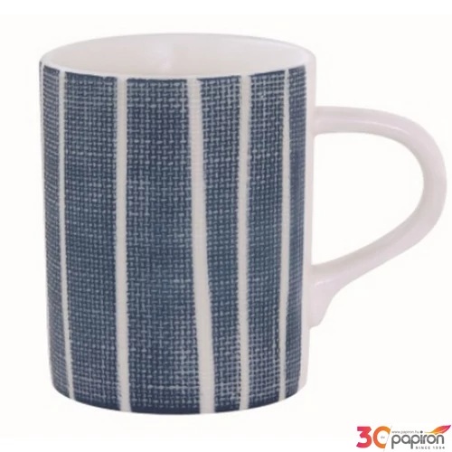 Bögre Porcelán 3,7dl szövött hatású, Blue Breeze dobozban
