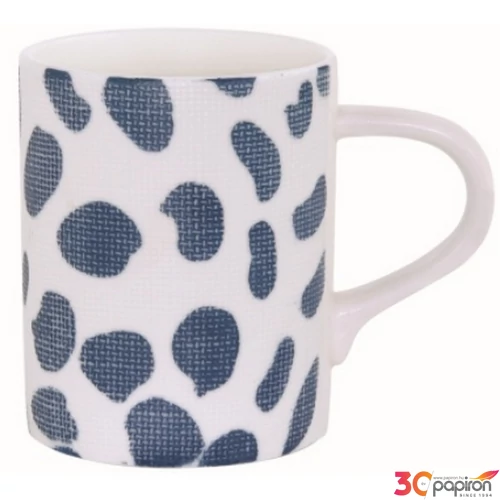 Bögre Porcelán 3,7dl szövött hatású Blue Breeze Dots dobozban