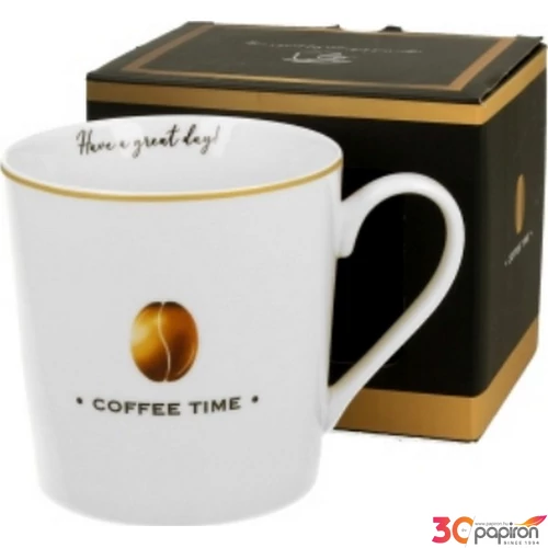 Bögre porcelán 380ml dobozban,Coffee Time 2 