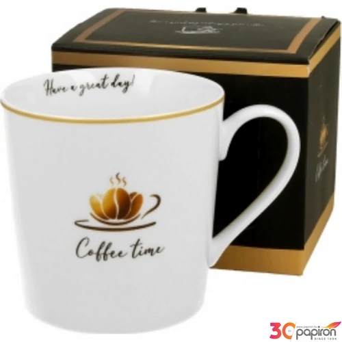 Bögre Porcelán 3,8dl Coffee Time 1 dobozban