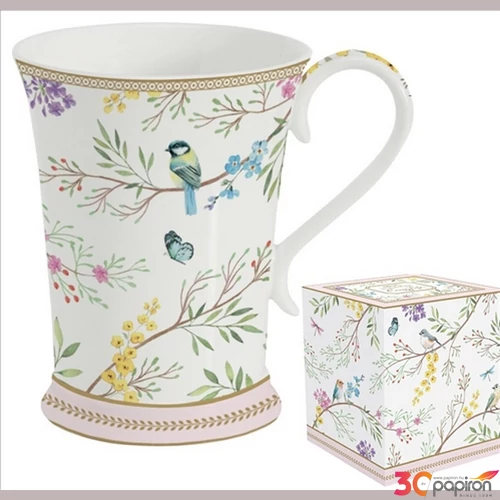 Bögre Porcelán 3dl Birds Melody dobozban