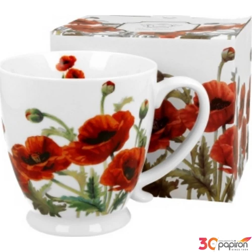 Bögre porcelán 400ml dobozban,Classic Poppies 
