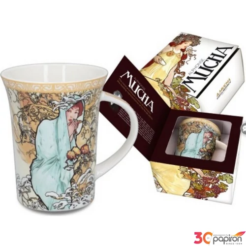 Bögre porcelán 400ml Mucha:Tél