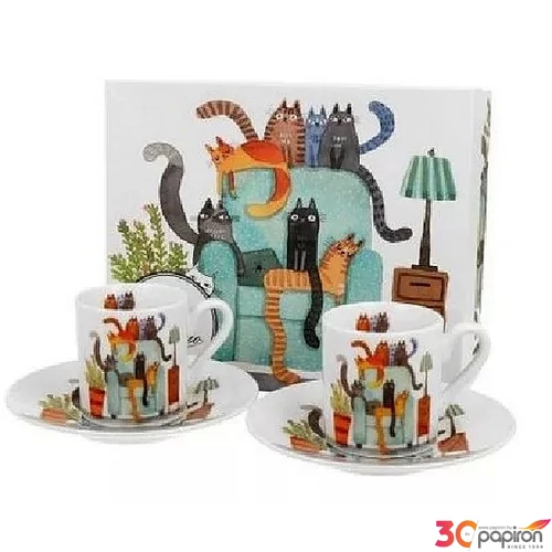 Csésze+alj Porcelán 90ml The Chair, 2 személyes