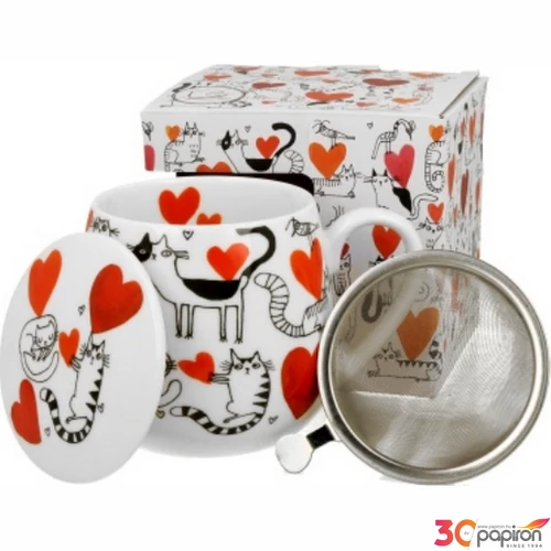 Bögre Porcelán 4,3dl Serca dobozban