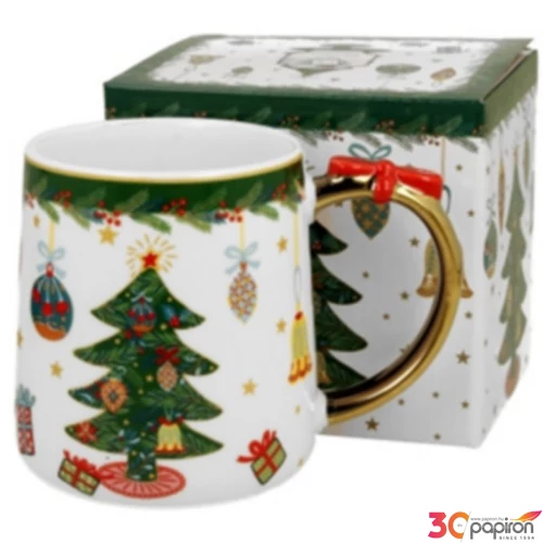 Bögre porcelán 450ml dobozban, Around Christmas Tree