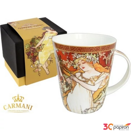 Bögre porcelán 450ml Mucha: Tavasz 