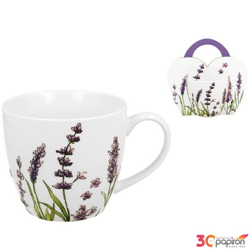 Bögre Porcelán 4,6dl Classic Lavender díszcsomagolásban