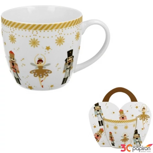 Bögre porcelán 460ml díszcsomagolásban, Christmas Ballerina 