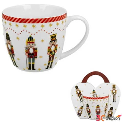 Bögre porcelán 460ml díszcsomagolásban,Christmas Nutcracker 
