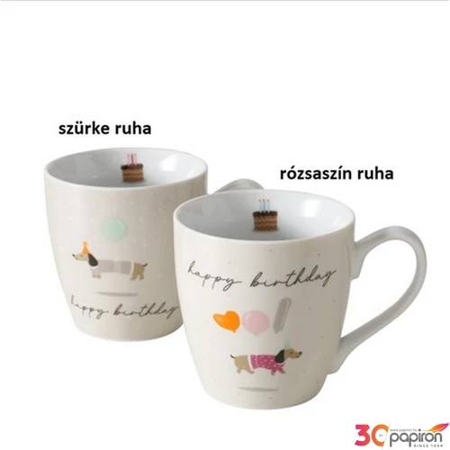 Bögre Porcelán 480ml, tacsis Trilli 10x14cm