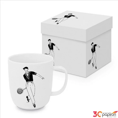 Bögre Porcelán 4dl Atelier Tennis 4db-os dobozban