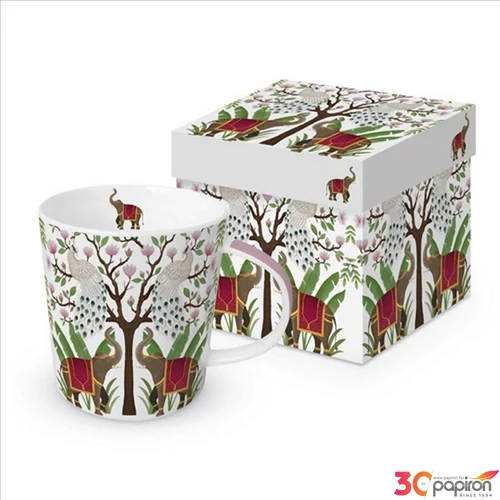 Bögre Porcelán 4dl Elephants
