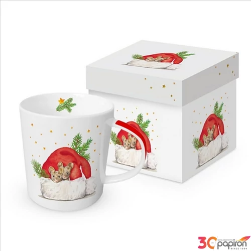 Bögre porcelán 4dl Get cozy dobozban