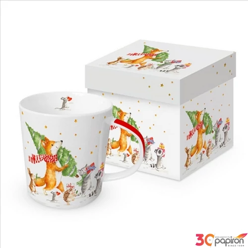 Bögre Porcelán 4dl Let's get it started dobozban