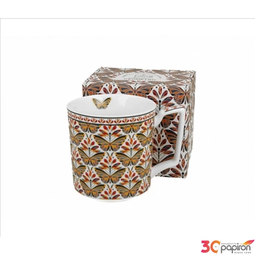 Bögre Porcelán 4dl Papilio dobozban