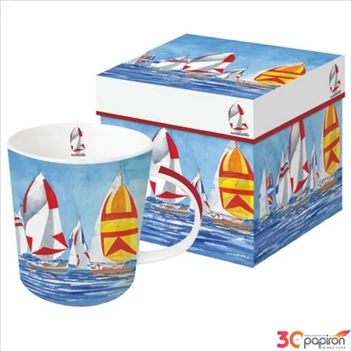 Bögre Porcelán 4dl Regatta dobozban
