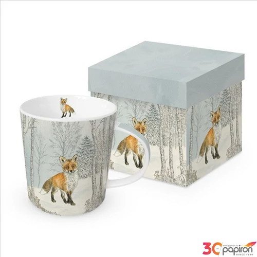 Bögre Porcelán 4dl Renard Hiver dobozban