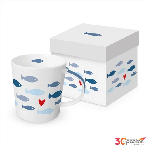 Bögre Porcelán 4dl Seaside dobozban