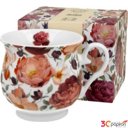 Bögre porcelán 500ml dobozban, Spring Roses White 