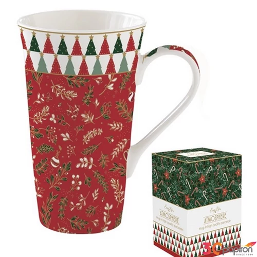 Bögre porcelán 600ml dobozban, Atmosphere, Fancy Christmas