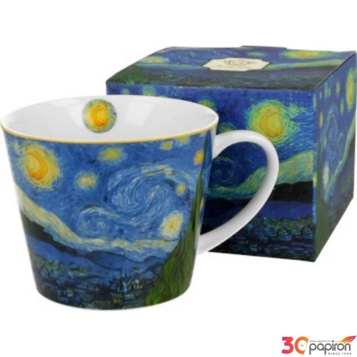 Bögre porcelán 600ml dobozban,Van Gogh: Csillagos éj