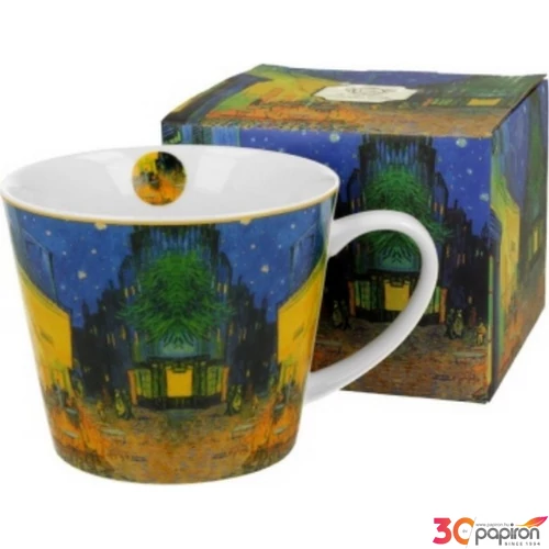 Bögre porcelán 600ml dobozban,Van Gogh: Kávéház éjjel 