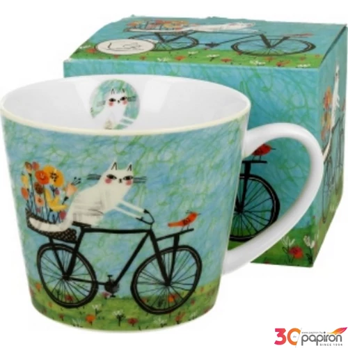 Bögre porcelán 610ml dobozban, Bicycle 