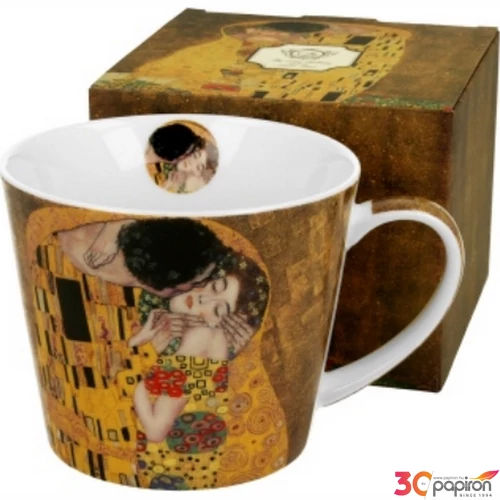 Bögre porcelán 6,1dl Klimt:The Kiss dobozban