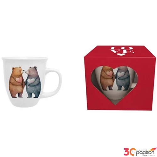 Bögre porcelán 650ml dobozban, Bears 1 