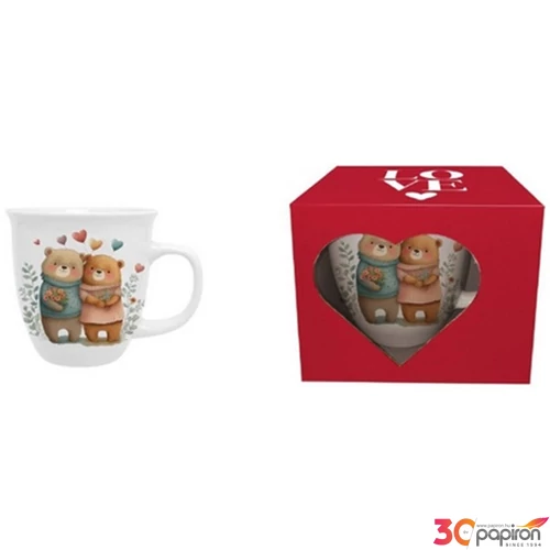 Bögre porcelán 650ml dobozban, Bears 2 