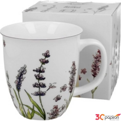 Bögre porcelán 650ml dobozban,Classic Lavender 