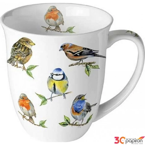 Bögre porcelán Ambiante Bird species 4dl porcelánbögre
